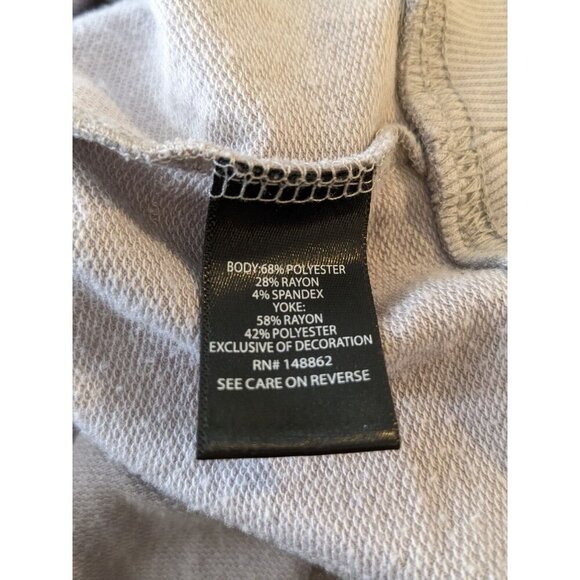 Torrid 5 Eyelet Sweatshirt Plus 5X Gray French Terry Crew Neck Drop Shoulder - Picture 6 of 6